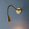 HAVERN Applique da Parete, Lampada da Lettura a Parete Dorata, Lampada da Comodino a LED, Applique da Parete Flessibile a Collo di Cigno con Interruttore a Pressione, Lampada da Lettura m