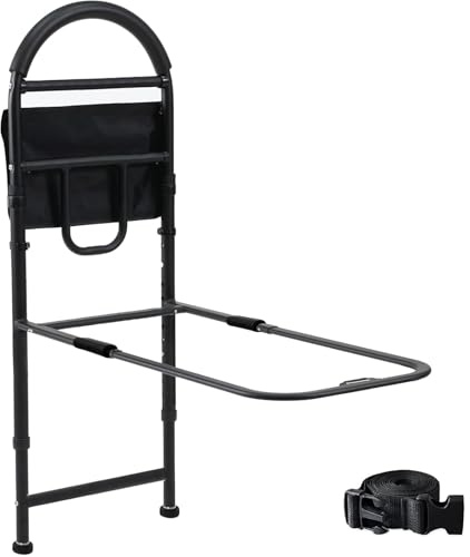 Ceither ASTM Approved Bed Rails for Elderly Adults - 330lbs Weight Capacity, Height Adjustable Non-Slip Handle with Fixing Strap, Tool-Free Installation for Seniors/Pregnant/Disabled