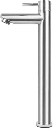 Minnhua Robinet Salle Bain Mitigeur Lavabo Robinet Lavabo à Grande Hauteur Robinet Salle de Bain Eau Froide Mitigeur Salle de Bain à Style Moderne Robinet en Acier Inoxydable Brossé Argenté