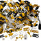 15G Graduation Confetti Prom Decorations 2025, Gold Silver Black Glitter Sprinkles Scatter Confetti, Class of 2025 Party Table Decorations for Prom College School Home