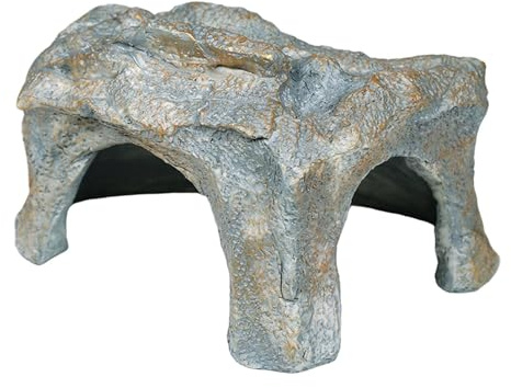 Colcolo Escondite de Reptiles, Accesorio Decorativo para pecera, terrario, hábitat, decoración, Cueva de Falsa, Resina para Anfibios.