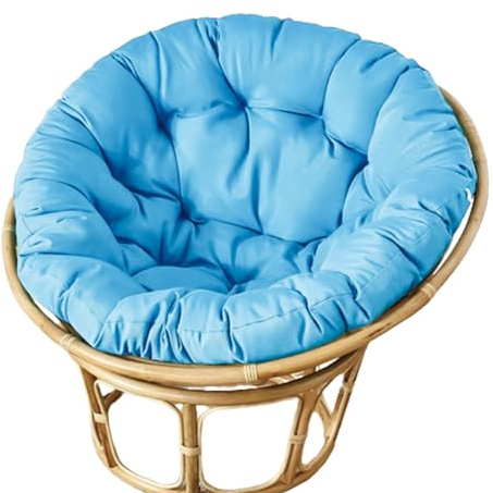 Water Resistant Garden Round Chair Cushions | Comfy Tufted Rattan Swing Seat Pads for Indoor/Outdoor Use | atio Hammock Cushions | Hanging Egg Chair Accessories
