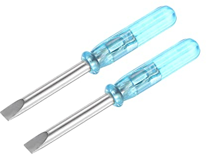 sourcing map 2Stk. Mini- Schlitzschraubendreher, 3,0mm Flachkopf, 45mm Länge für die Reparatur kleiner Geräte