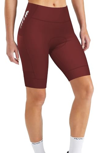 Lo.gas Fahrrad Unterhosen Damen Radhose Kurz Gepolstert High Waist Fahrradhose Burgund XS