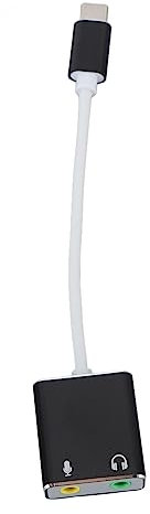 External Sound Card, Sound Card for PC, USB Audio Card, USB C Microphone Adapter Type C Sound Card 7.1 Channel USB External Sound Card Type C to 3.5mm Headphone Jack Adapter