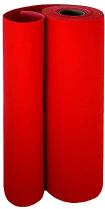 OLIVO.shop Passatoie per eventi, rotolo tappeto, matrimonio, cerimonia, feste, moquette esterna, passatoia al metro, passerella ROMOQU (ROSSO, 1x5 mt)
