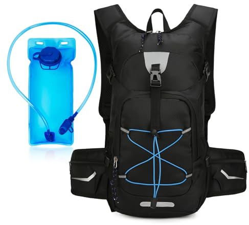 Samlonge 20 L Mochila de Hidratación con 2 litros Bolsa de Agua, Mochila Agua Mujer Hombre Mochilas Trail Running Ligera Mochila Senderismo Hidratación para Correr Senderismo o Ciclismo Unisex Adulto