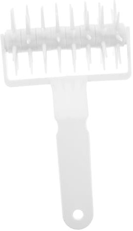 Alipis Coup de Poing Rouleau à pâte pour Pizza Docker pâtissier pâte de Docker Rouleau à pâte à Pizza Docker de pâte à Pizza perforatrice à Pizza Pointe de Pizza Plastique Blanche