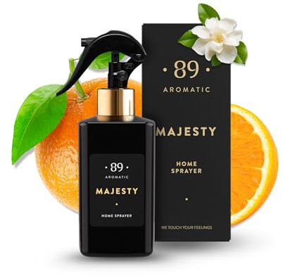 Aromatic •89• Rumsspray 300 ml mandarin, jasmin och sandelträ – långvarig rumsdoft, spray och luftfräschare för hem, sovrum och badrum – neutraliserar lukter, fräsch och rumsparfym
