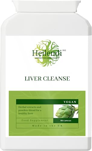 Liver Cleanse 60 Capsules – Vegan Liver Support Complex with Choline, Artichoke & Turmeric – Made in UK