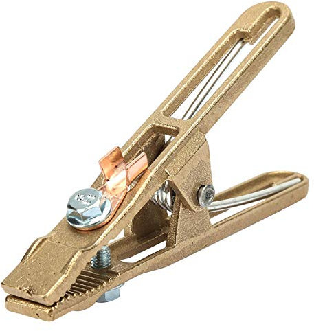 pinza de masa soldadura + Akozon Abrazaderas de soldadura 260A 300A 500A Material de latón A Forma Abrazadera de tierra de soldadura para máquina de soldadura(260A)