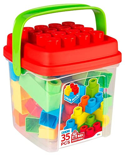 ColorBaby - Bloques construccion niños, Juguetes Bebe 1 año, Ladrillos Maxi, motricidad Fina