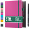 Notizbuch B5 Dotted Bullet Journal Buch und Stift - Gepunktet - Scribbles That Matter Notebook B5 - Auslaufsicheres 160g dickes papier, 150 Seiten, Hardcover Bujo, Hardcover Dot Grid note book