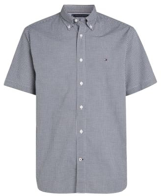 Tommy Hilfiger Chemise Homme Manches Courtes, Multicolore (Desert Sky / Optic White), XS