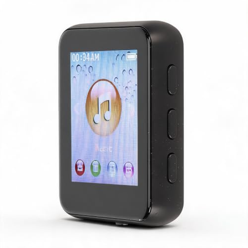 Bluetooth MP3-spelare HiFi Lossless Touch Screen Support Inspelning 8G MP3-spelare med Högtalare (Svart)
