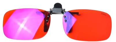 SHINU Clips de bloqueo de luz azul con clip para lentes naranjas, clips de conducción, lentes polarizados, Lente roja C6