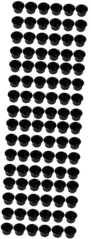 DECHOUS 144 Pcs Aluminum Candle Cup Stick Um Candle Adhesive Votive Tealight Holder Empty Candle Holder Candles Holders Candlesticks Clear Tapered Candles Menorah Candle Cups Catcher Black