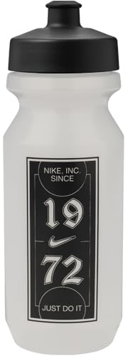 Nike Big Mouth Bottle 2.0 22 oz 650 ml Sports Bottle Training Fitness Graphic, Clear/Black/Black