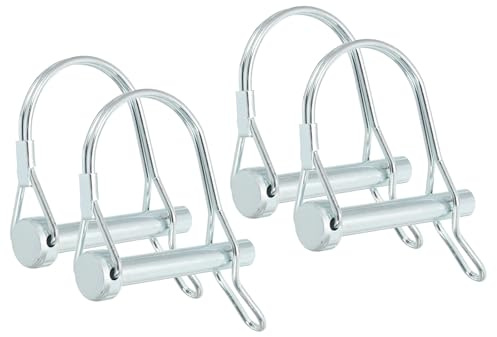 PATIKIL 4pz Perno di Bloccaggio per Albero 8x45mm Perno Accoppiamento Rimorchio Perni di Sicurezza Pto Archetto Contenimento Rotondo per Camion Rimorchi Falciatrici Trattori Barche