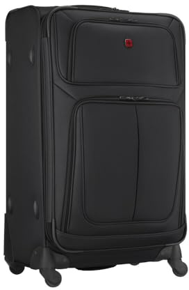 WENGER Sion Large Valise Souple à 4 roulettes, Trolley, Grand Format, 114 (126) l, Extensible, Femmes Hommes, Voyages Vacances, Noire, 653588