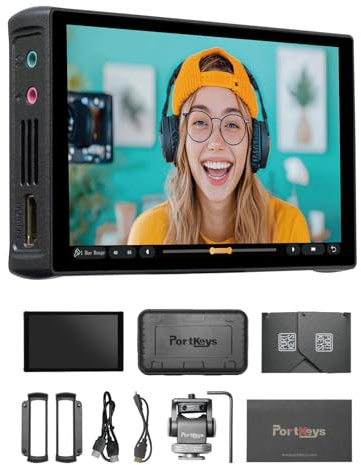 Portkeys PT5 III 5,4 Kamera Monitor 4K HDMI Input 1920x1152 IPS 85% NTSC Touchscreen 3D LUT Waveform False Color för DSLR Spegellös Kamera & Gimbal