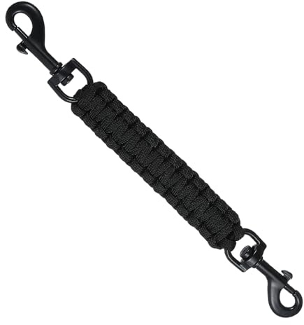 YBEATY Dog Collar Safety Clip with Dual Clasps Collars and No Pull Harness Leash Connectors Handmade Backup Safety Strap Clip Collar Pinch Double Ended Clasp for Dog Harness Walking Running Hiking