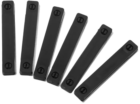 WOONEKY Clips de Instalación para Mosquiteros de Ventanas 6 Piezas Negros, Fijadores sin Taladro Reutilizables, Clips de Refuerzo para Reparación y Sujeción Segura en Puertas y