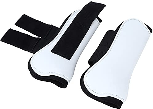 SIXRUN Protector de Salto de Apoyo para Pata de Caballo, Envoltura para Bota de Pierna Blanca, Material de Neopreno para Rendimiento Ecuestre, 2 uds.