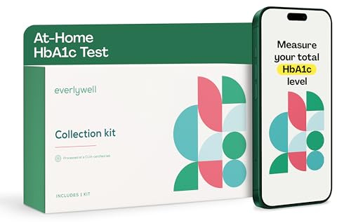 Everlywell At-Home HbA1c Lab Test for Women and Men, Measures Hemoglobin A1c for Accurate Results from CLIA-Certified Labs Within Days, for Ages 18 Plus