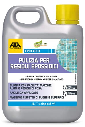 FILA Surface Care Solutions, EPOXYOUT, Pulizia per Residui, Aloni e Macchie Epossidiche di stucco, Facile da Applicare e Rispettoso delle Superfici, 1L