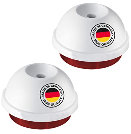 Westmark Lot de 2 Épine de Eid/Pique œufs en plastique et acier inoxydable Blanc/rouge 108022E3