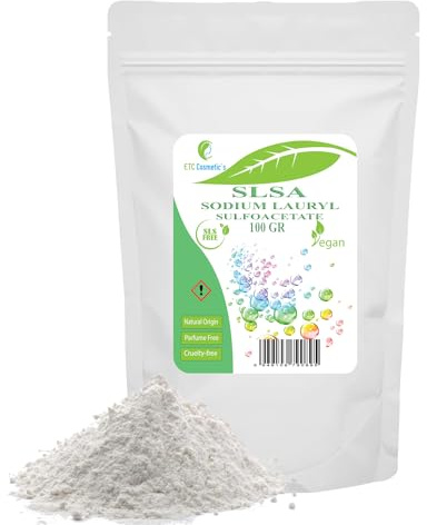 SLSA Surfactant, 100gr | Sodium Lauryl Sulfoacetate |Soap Foaming Bath Bombs Bubble Bars | Natural-Origin, Perfume-Free Surfactant |