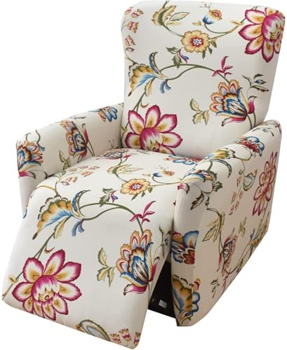 Fundación elástica WWQQKJ Funda sillón relax moderna, impresa antideslizante lavable 1 plaza (color 12)