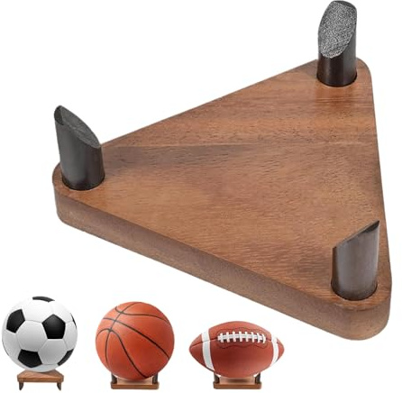 Basketball Display Ställ | Fotbollsställ För Skrivbord,Utrymmesbesparande Bollförvaringsställ, Anti-Slip Sporthandlingsställ För Fotboll, Amerikansk Fotboll, Basketboll, Softboll