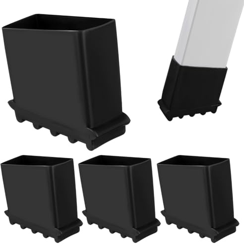 TOBBOMEY 4piezas Patas de Escalera Patas de Goma para Escaleras Tacos Tapas Protectoras, Universale Antideslizante Cubierta Antideslizante para pies