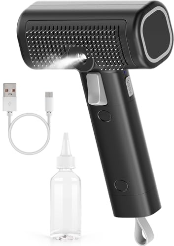 WOWOOF PET Pet Steam Brush for Indoor Cats & Dogs Grooming, Spray Hair Removal Comb for Massaging, Deshedding & Dander, Water Brush for Long & Short Haired Pets Spritz Defur Comb