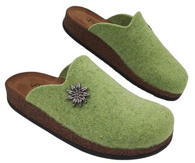 Primo Calzature Sabots alpins originaux, chaussons d'hiver pour homme et femme chauds, sabot tyrolien en laine cuite, 100 % fabriqué en Italie