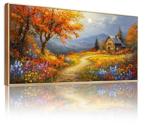 SERIMINO Cuadros Decoracion Flores Paisajes Marcos Grandes 50x100 cm