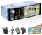 CAMECHO Autoradio Bluetooth 1 Din Stereo RDS, 4 Pollici Touch Screen Capacitivo Ricevitore FM/AM Doppia porta USB/Ingresso AUX/Scheda SD+Microfono esterno /Controllo del volante