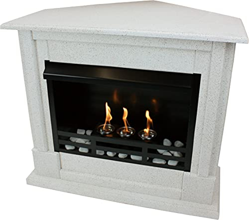 Kaminbau Mierzwa Gelkamin Ethanolkamin Kaminofen Eckkamin Apollo Premium - Granit Hell