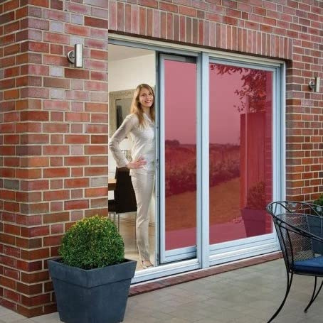 Active Film Mirror Red – Privacy One Way Pro Window Tinting Tint Film One Way, Solar Control Red Reflective Window Film (50cm, 1m)
