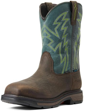 Ariat Botas de trabajo WorkHog XT BOA para hombre, Marrón Bruin/Bosque Oscuro, 9.5 Wide