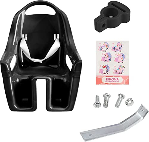 EIRONA Children's Bicycle Doll Seat with Sticker DIY for Girls, Bicycle Dolls Seat, Children's Bicycle Accessories, Black
