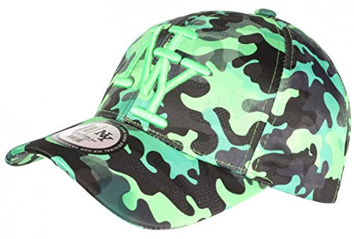 Hip Hop Honour Cap NY Camouflage grün und grau Militär-Look Baseball Kaska – Größe: Einheitsgröße – Farbe: Grün – Herren, grün, Einheitsgröße