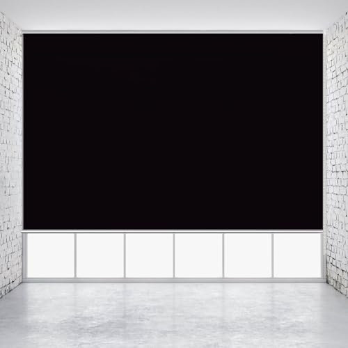 Verdunkelungsrollo Ohne Bohren 95 x 100 cm Blickdicht Hitzeschutz Verdunkelung Dachfenster Rollo Höhe Stufenlos Verstellbar für Fenster und Türen, Schwarz