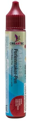 Artidee CREARTEC Perlenmaker Pen - Weinrot - zum Gestalten von dekorativen 3D Farbperlen auf Textilien, Holz, Pappe, Leder, Glas, Keramik - 30ml - Made in Germany