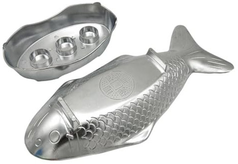 Matbrickor för fiskbrickor | Fiskplatta aluminiumgryta set | Thailändsk stil fisktallrik metall serveringsbrickor u