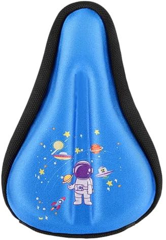 JISADER Imbottitura per Sella Bicicletta Bambini, coprisella in Gel Morbido Impermeabile, Design Cartone Animato, Copertura Antiscivolo per Bicicletta d'equilibrio, Adatto a Sella Piccola 9x6in