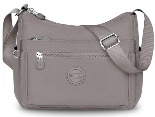 VOBUKE Umhängetasche Damen Mittelgroß Wasserdicht Nylon Crossbody Bag mit Vielen Fächern Leichte Schultertasche Verstellbarer Breitem Freizeit Kleine Messenger Bag für Einkaufen, Reisen