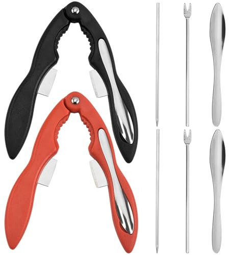 Crab Leg Cracker Tool 2 Set Lobster Crackers and Picks Set Food Grade Stainless Steel Crab Claw Crackers Sturdy Seafood Crackers